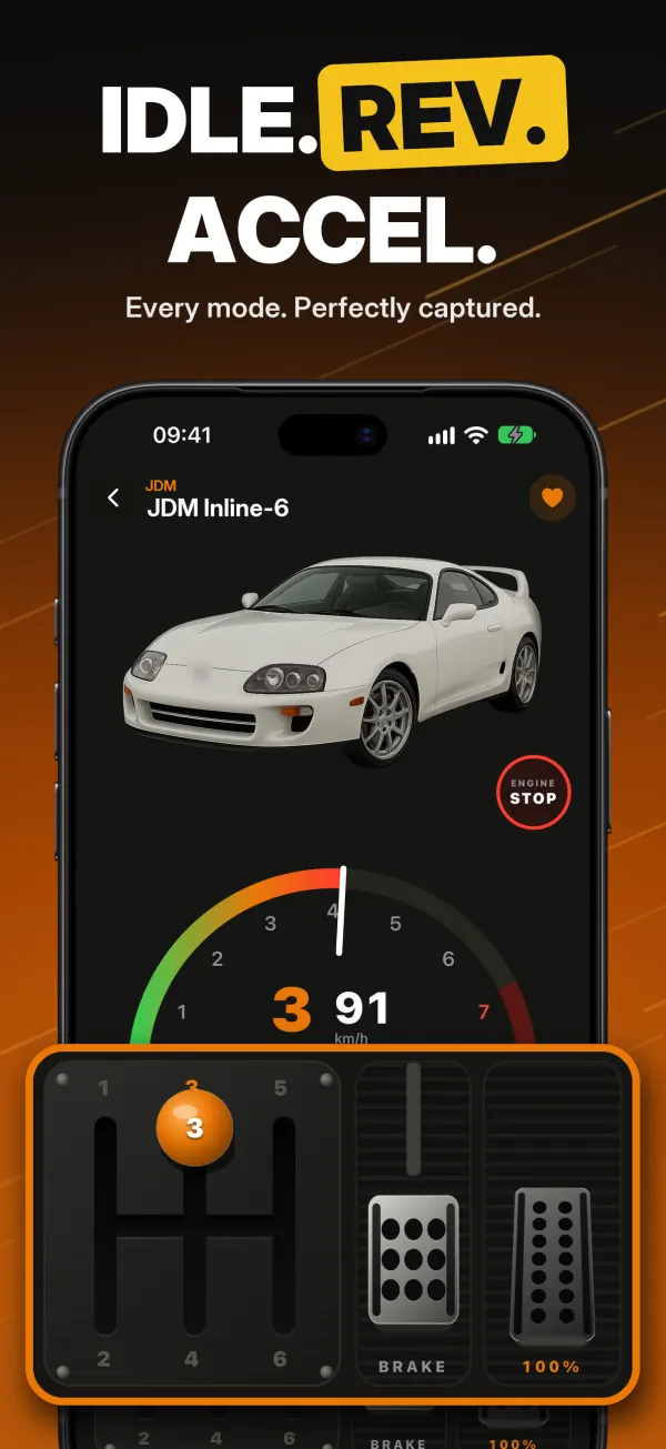 Idle, rev and accelerate
